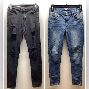Wax Jeans Black Size 14 & Denizen From Levi’s Blue Jegging Size 14, Preloved.